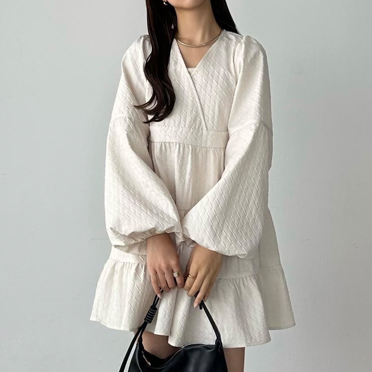 callautia バルーンスリーブジャガードトップス | JUNOAH | 詳細画像6 