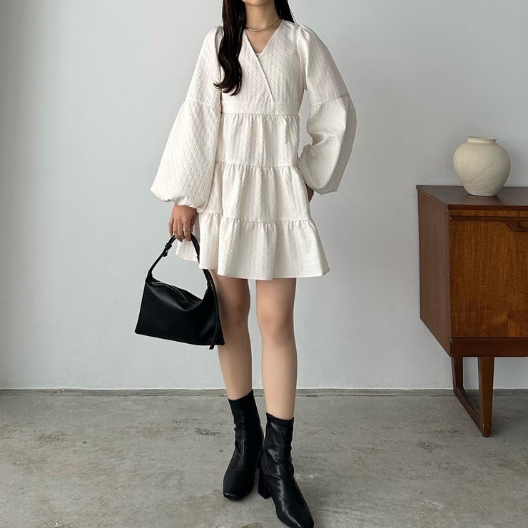 callautia バルーンスリーブジャガードトップス | JUNOAH | 詳細画像7 