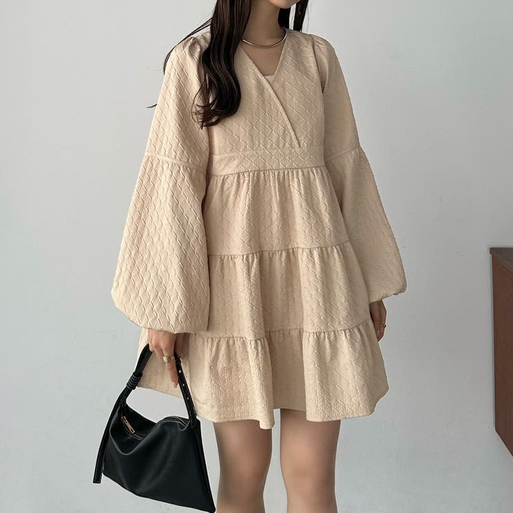 callautia バルーンスリーブジャガードトップス | JUNOAH | 詳細画像8 