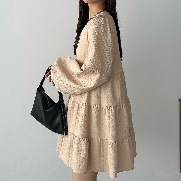 callautia バルーンスリーブジャガードトップス | JUNOAH | 詳細画像9 