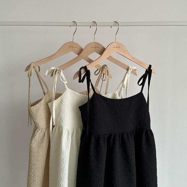 callautia 肩リボンジャガードキャミソール | JUNOAH | 詳細画像15 