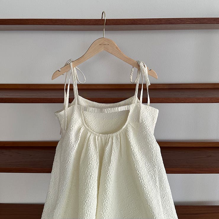 callautia 肩リボンジャガードキャミソール | JUNOAH | 詳細画像16 