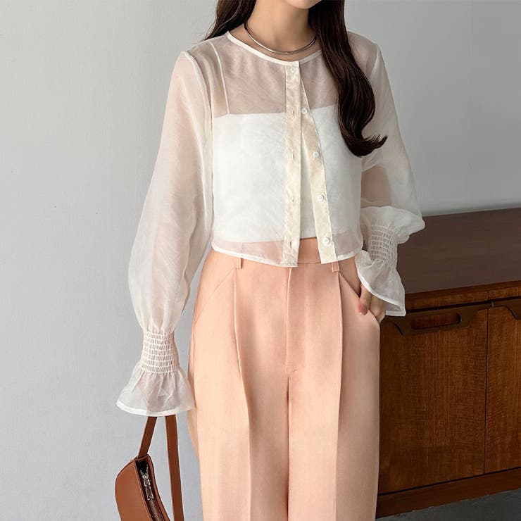 callautia 前後2wayシアーブラウス | JUNOAH | 詳細画像2 