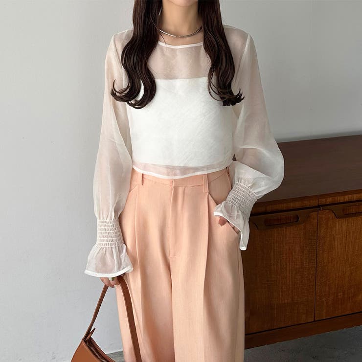 callautia 前後2wayシアーブラウス | JUNOAH | 詳細画像4 