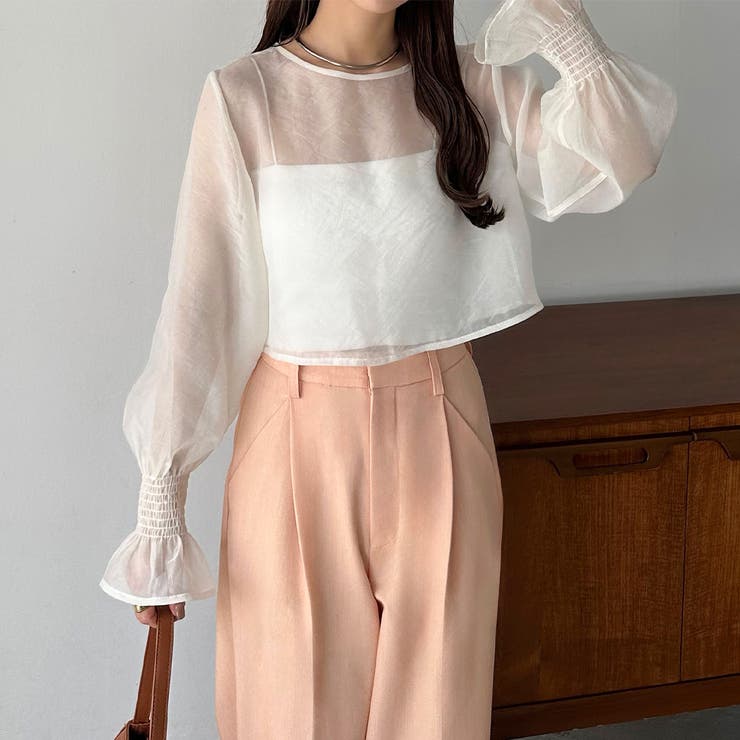 callautia 前後2wayシアーブラウス | JUNOAH | 詳細画像5 