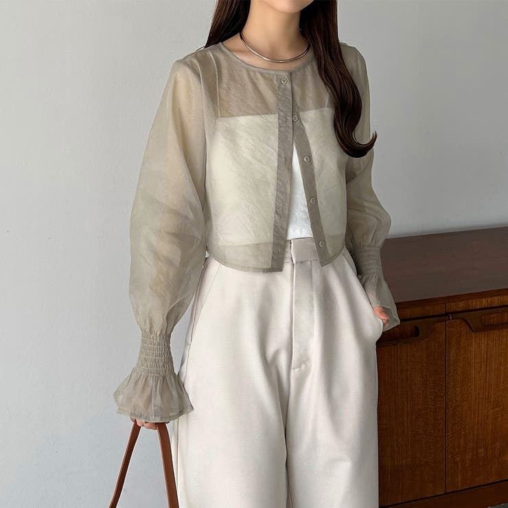 callautia 前後2wayシアーブラウス | JUNOAH | 詳細画像6 