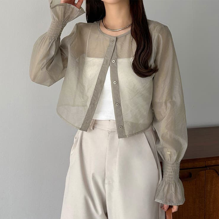 callautia 前後2wayシアーブラウス | JUNOAH | 詳細画像7 