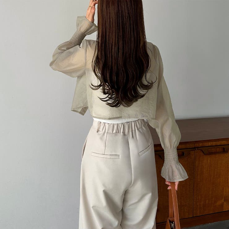 callautia 前後2wayシアーブラウス | JUNOAH | 詳細画像8 