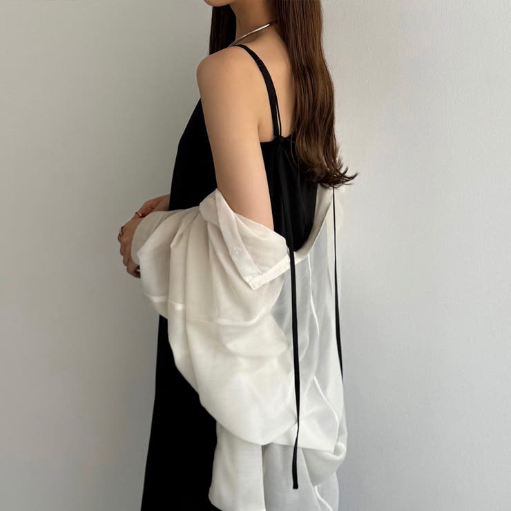 callautia バックデザインサテンキャミワンピース[品番