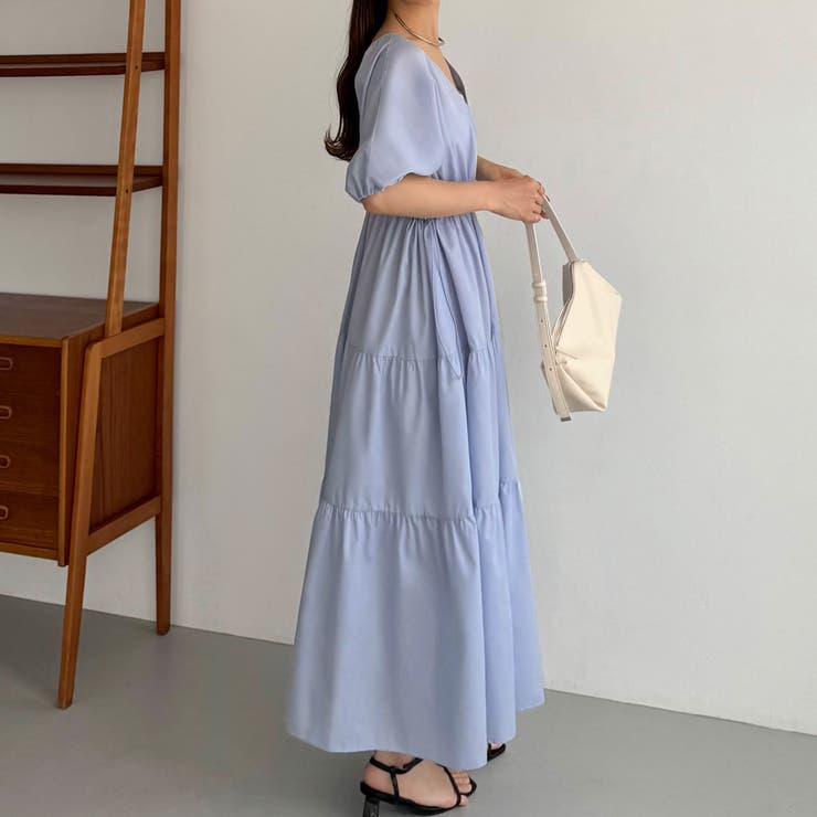 callautia Vネックドロストワンピース | JUNOAH | 詳細画像11 