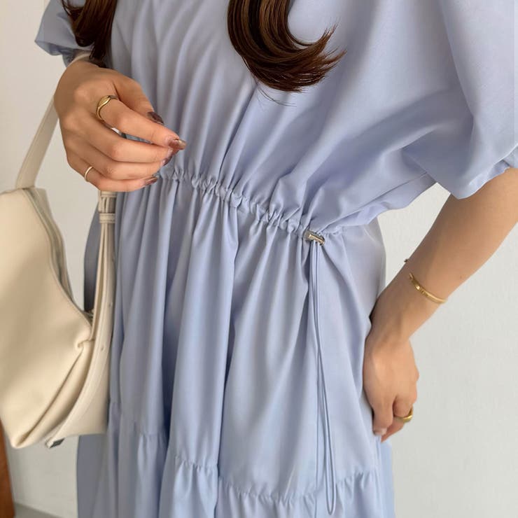 callautia Vネックドロストワンピース | JUNOAH | 詳細画像13 