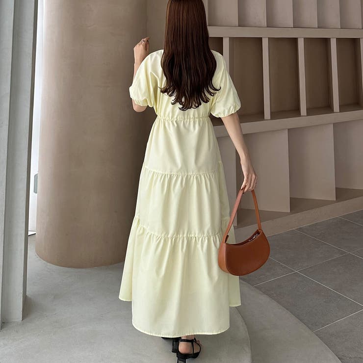 callautia Vネックドロストワンピース | JUNOAH | 詳細画像18 