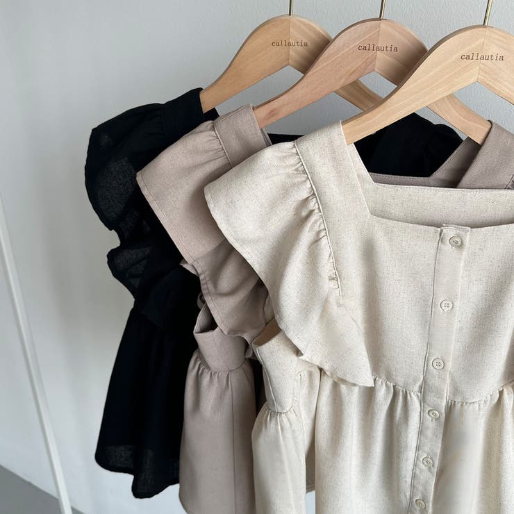 callautia フリルノースリーブブラウス | JUNOAH | 詳細画像13 