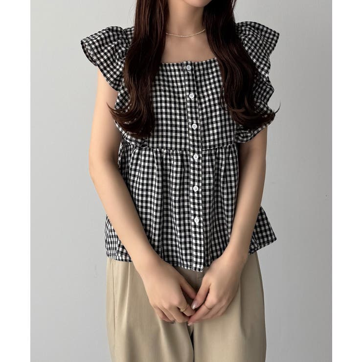 callautia フリルノースリーブブラウス | JUNOAH | 詳細画像29 