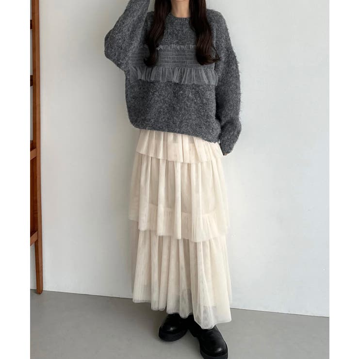 callautia チュールシャギーニット | JUNOAH | 詳細画像11 