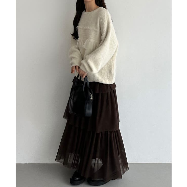 callautia チュールシャギーニット | JUNOAH | 詳細画像5 