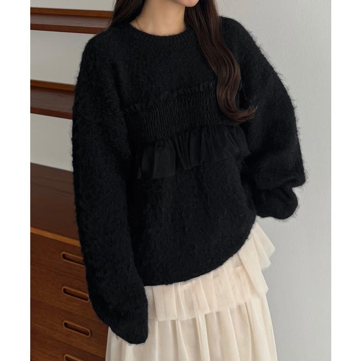 callautia チュールシャギーニット | JUNOAH | 詳細画像6 