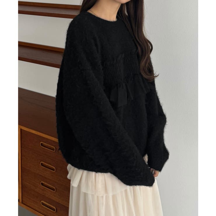 callautia チュールシャギーニット | JUNOAH | 詳細画像7 