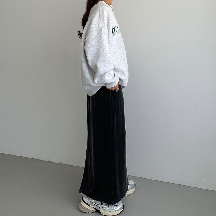 callautia ベロアロングIラインスカート | JUNOAH | 詳細画像10 