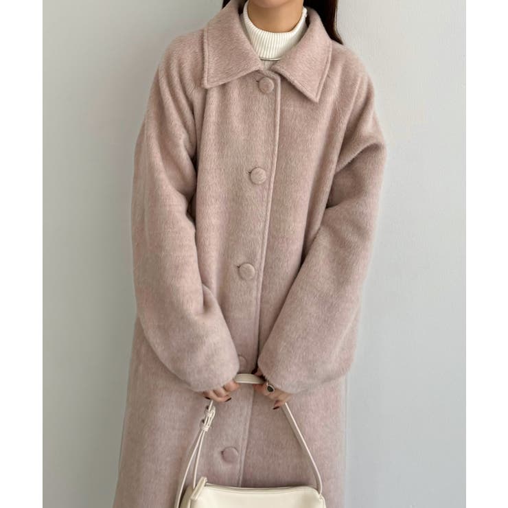 callautia ステンカラーシャギーコート | JUNOAH | 詳細画像13 