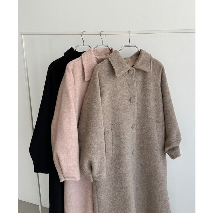 callautia ステンカラーシャギーコート[品番:AMTW0011547 callautia ステンカラーシャギーコート[品番:AMTW0011547