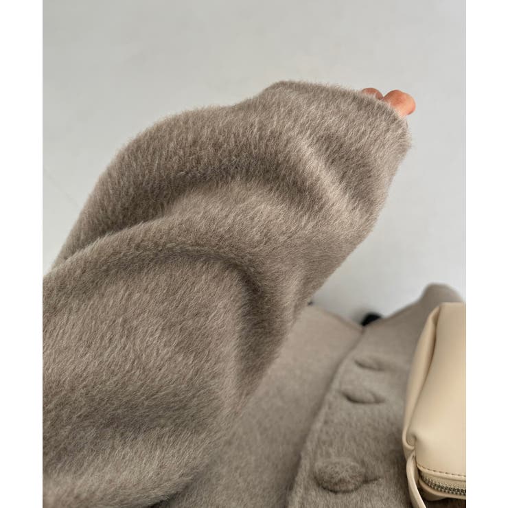 callautia ステンカラーシャギーコート | JUNOAH | 詳細画像8 