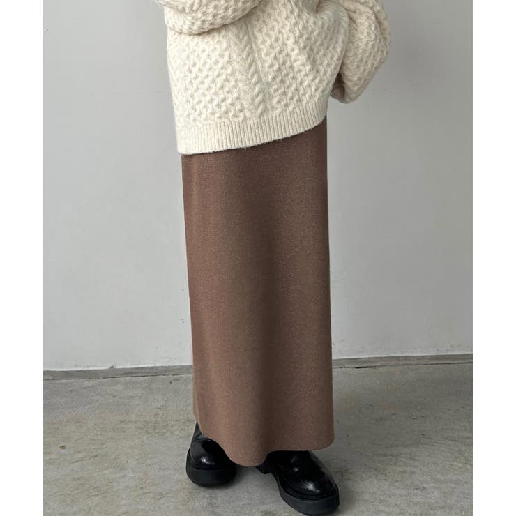 callautia ラメニットペンシルスカート | JUNOAH | 詳細画像13 