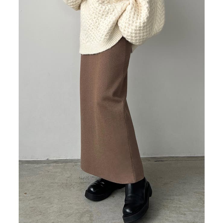 callautia ラメニットペンシルスカート | JUNOAH | 詳細画像14 