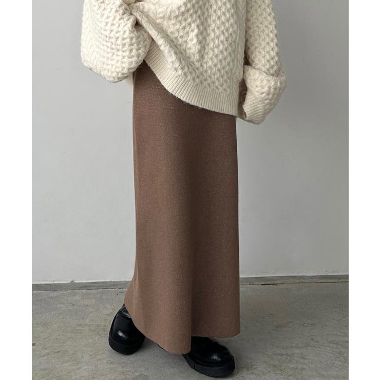 callautia ラメニットペンシルスカート | JUNOAH | 詳細画像19 