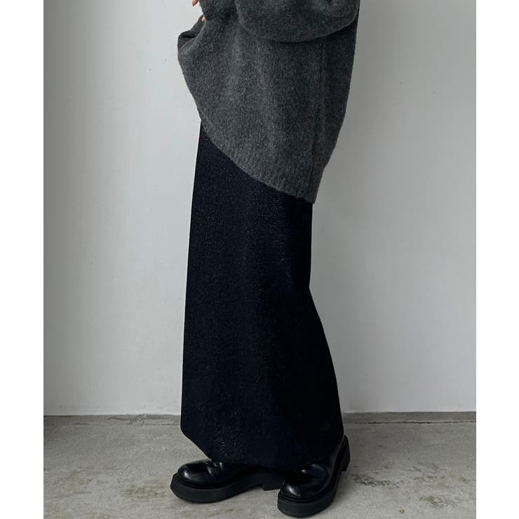 callautia ラメニットペンシルスカート | JUNOAH | 詳細画像7 