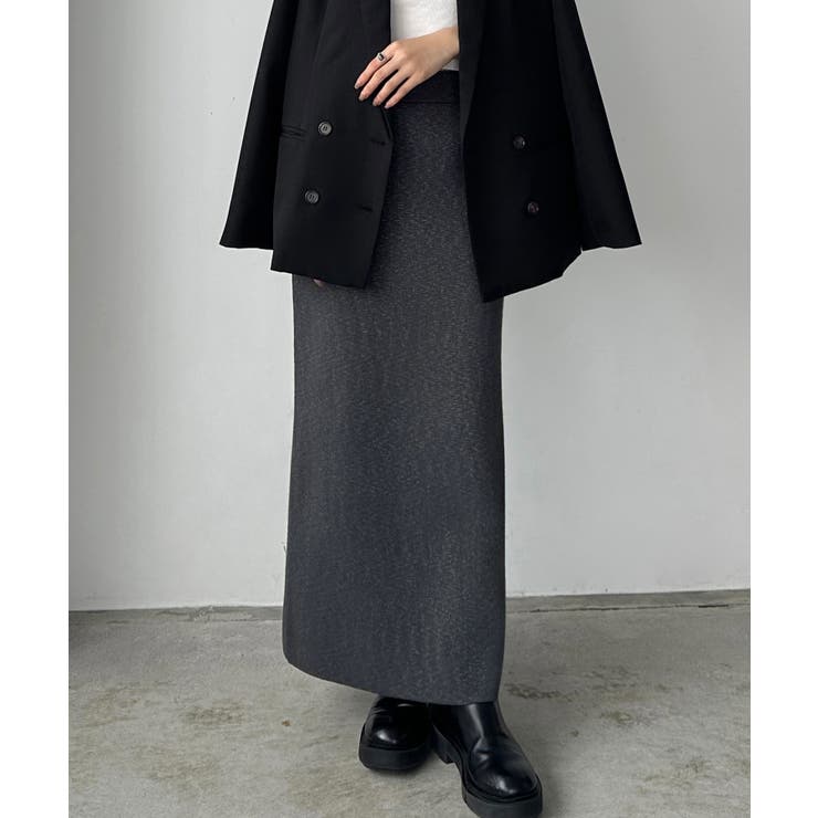 callautia ラメニットペンシルスカート | JUNOAH | 詳細画像8 