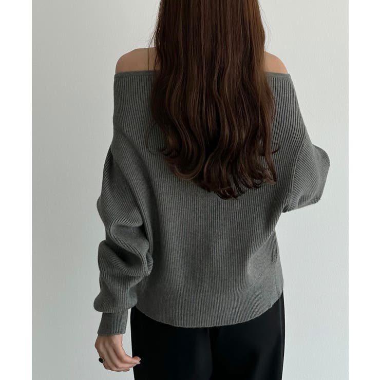 callautia Wジップオフショルニット | JUNOAH | 詳細画像16 