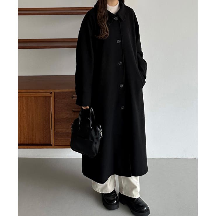 callautia コクーンスリーブステンカラーロングコート | JUNOAH | 詳細画像4 