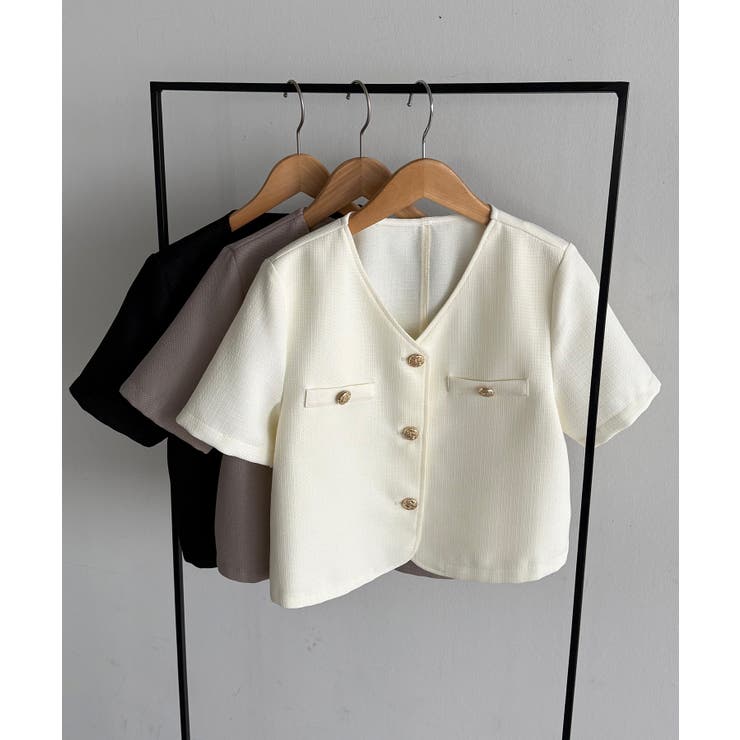 【美品】タリアトーレ サマーツイード リネン＆コットン ニット ジャケット 48 新作】TAGLIATORE(ﾀﾘｱﾄｰﾚ)のツイードジャケット│Oyster 青山