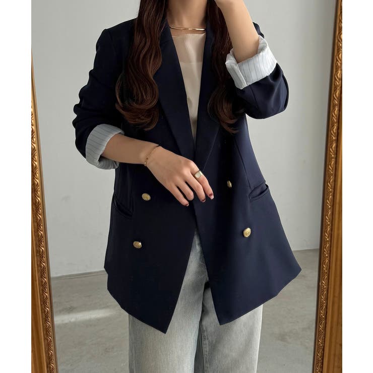 ジュールズプラス シアーゴールドボタンジャケット Sheer Gold Button Jacket – Jours+