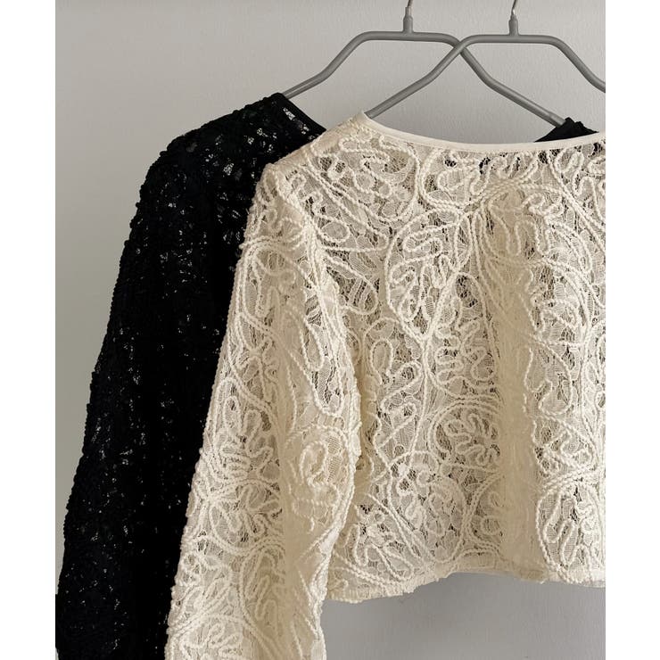 callautia 前後2wayシアーレースブラウス | JUNOAH | 詳細画像15 