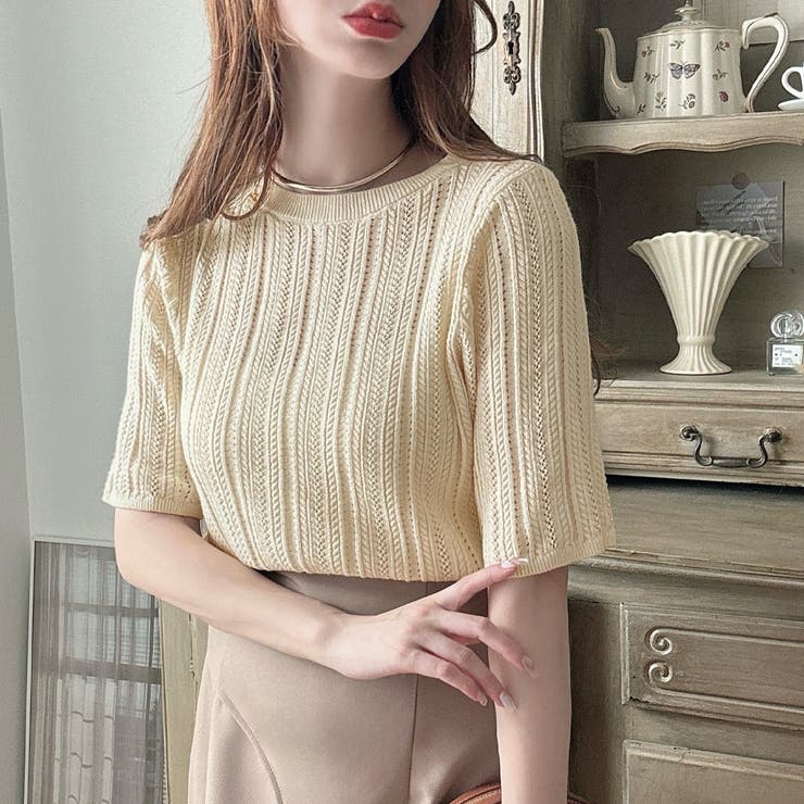 ★minagram★ ピアナ透かし編み半袖ニットスカートセット Amazon | [miniministore] クロシェ編みセットアップ ボヘミアン