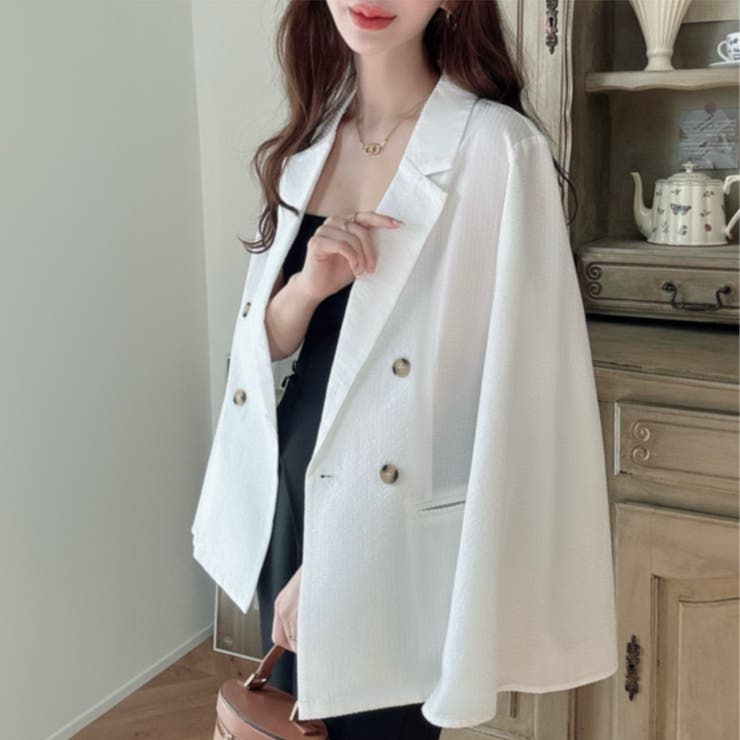 Meiru スリットスリーブサッカージャケット[品番：AMTW0010010