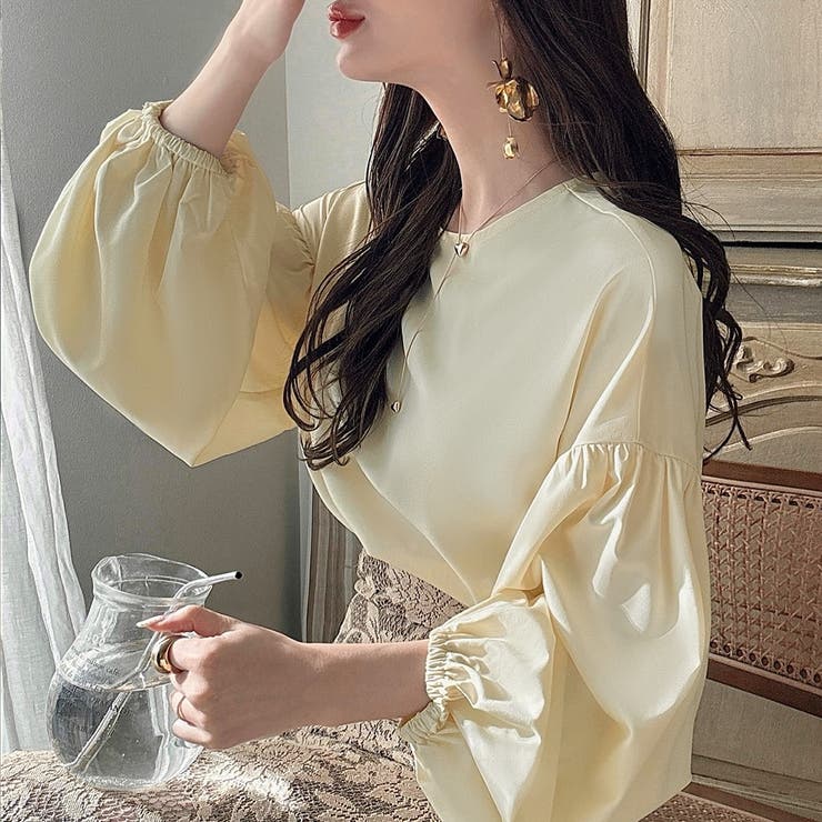 Meiru ボリュームスリーブブラウス | JUNOAH | 詳細画像4 