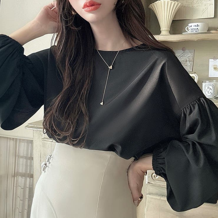 Meiru ボリュームスリーブブラウス | JUNOAH | 詳細画像8 