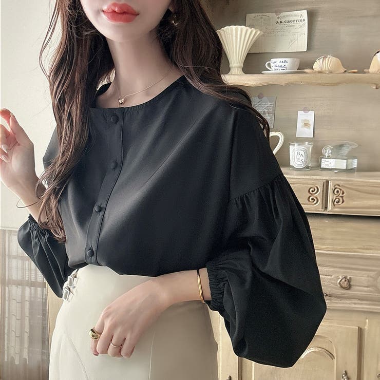 Meiru ボリュームスリーブブラウス | JUNOAH | 詳細画像9 