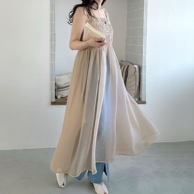 Meiru クロシェビスチェシアーワンピース[品番：AMTW0010336]｜JUNOAH