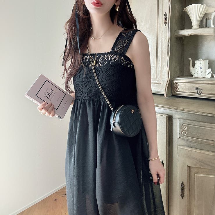 Meiru クロシェビスチェシアーワンピース[品番：AMTW0010336