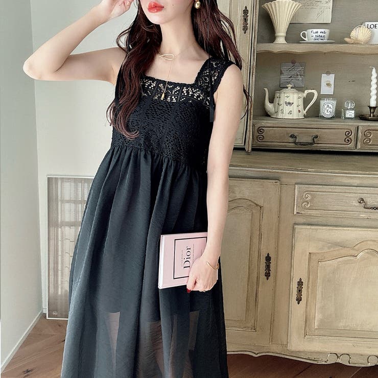 Meiru クロシェビスチェシアーワンピース[品番：AMTW0010336]｜JUNOAH