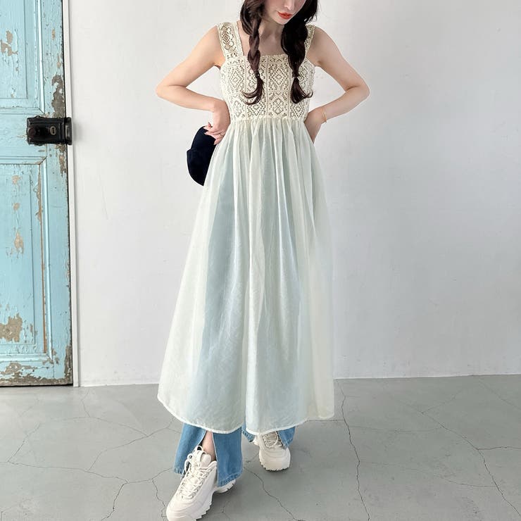 Meiru クロシェビスチェシアーワンピース[品番：AMTW0010336]｜JUNOAH