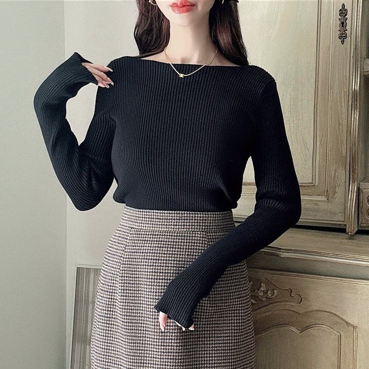 Meiru【選べる】厚手長袖リブニット | JUNOAH | 詳細画像13 