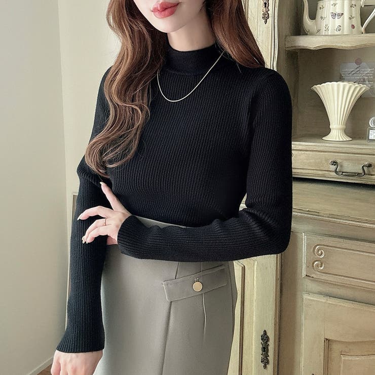 Meiru【選べる】厚手長袖リブニット | JUNOAH | 詳細画像18 