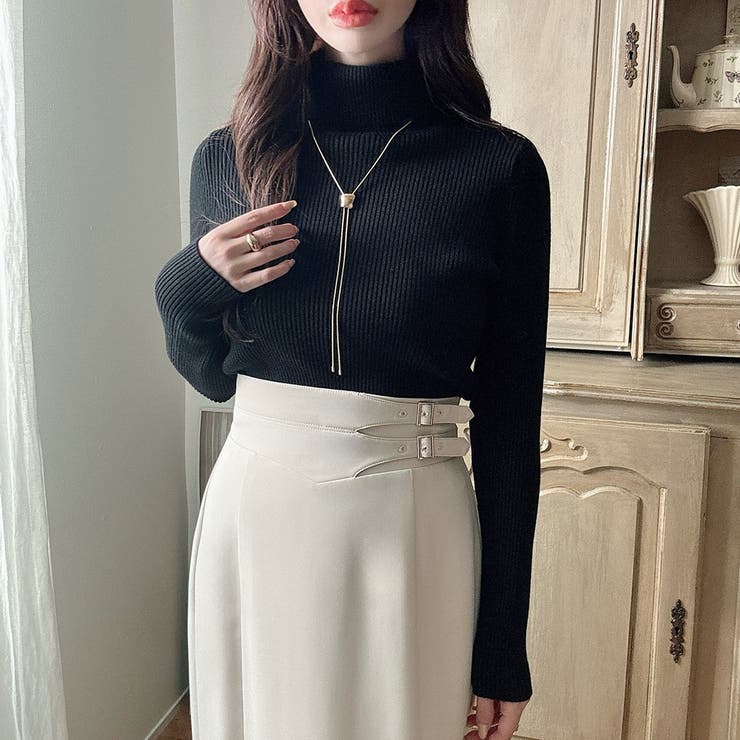 Meiru【選べる】厚手長袖リブニット | JUNOAH | 詳細画像21 