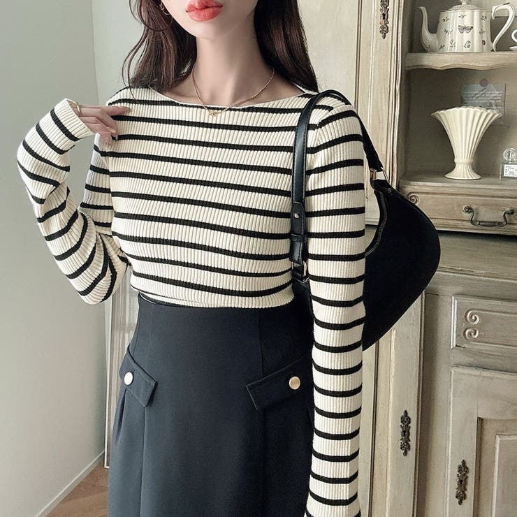 Meiru【選べる】厚手長袖リブニット | JUNOAH | 詳細画像22 