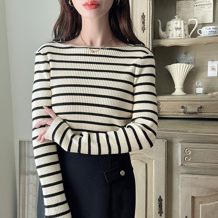 Meiru【選べる】厚手長袖リブニット | JUNOAH | 詳細画像23 